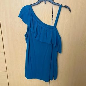 Motherhood Maternity and off the shoulder top size medium teal/blue